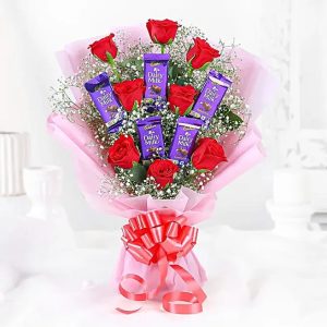 Premium Silk & Rose Bouquet (Pink Edition)